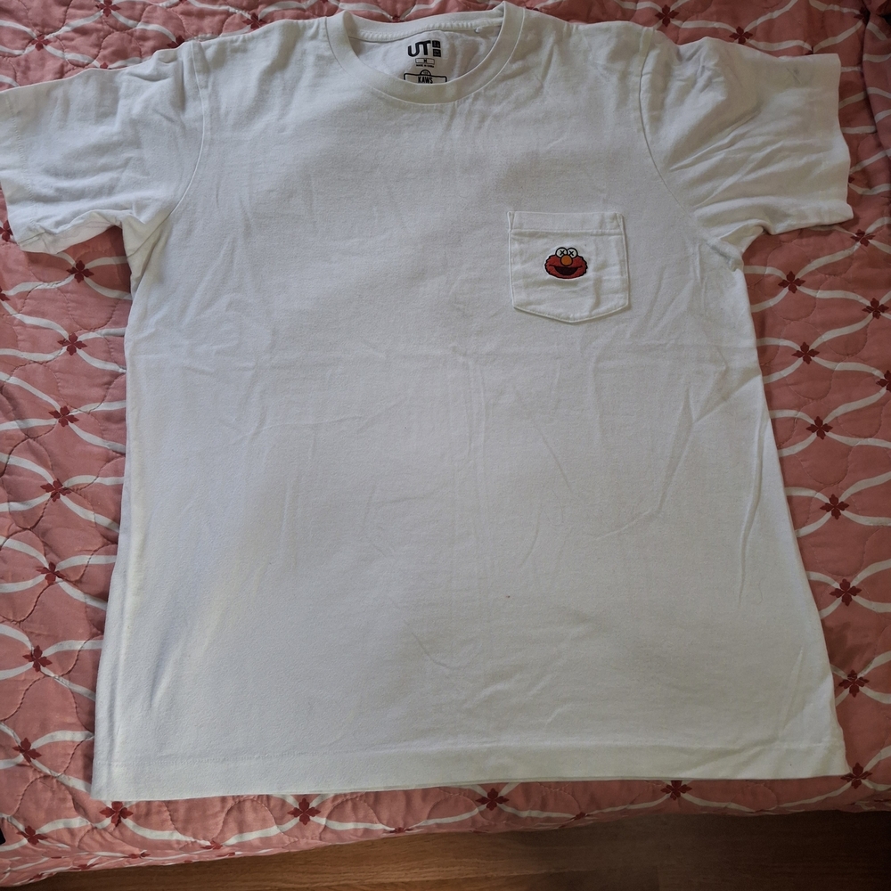 White Graphic Pocket Tee